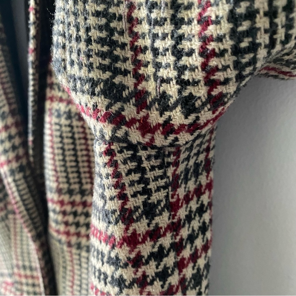 Jessica beige and dark grey plaid tailored wool blazer jacket size 10 womens - Picture 8 of 14